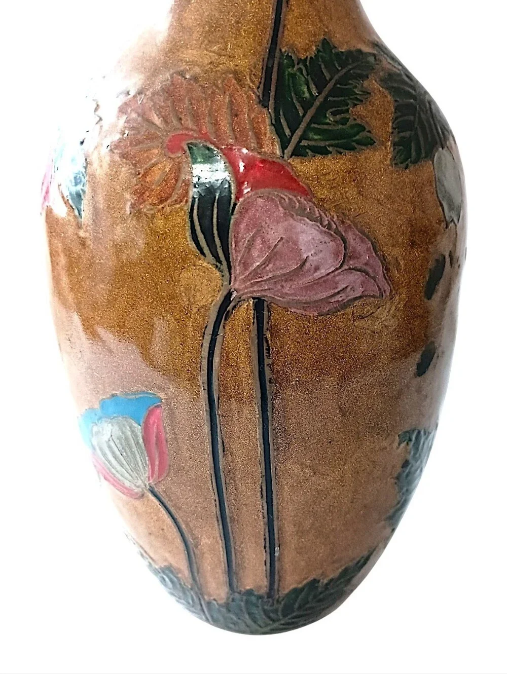 Vintage enameled brass